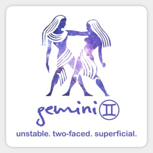 Flawed Gemini Sticker